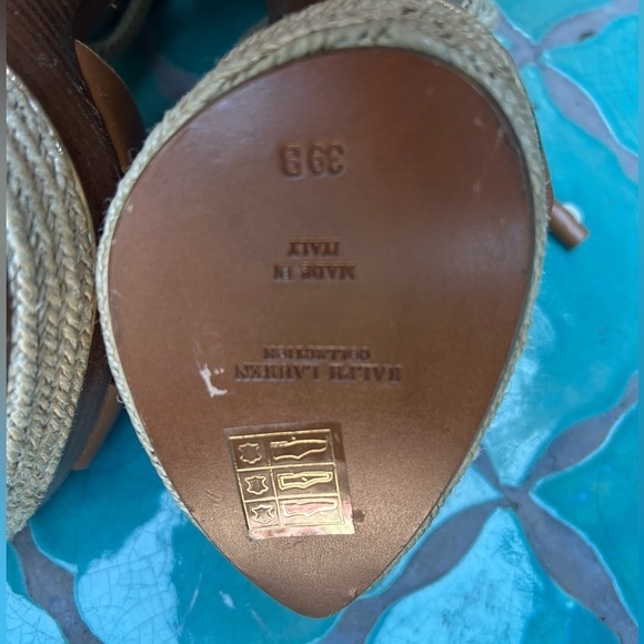 Ralph Lauren Strappy Leather and Jute Rope Sandal NEW - Picture 13 of 13